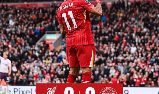 开云入口-【英超】利物浦2比0布伦特福德，迪亚斯百场传射